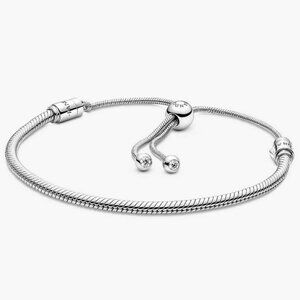 Pandora: Moments Snake Chain Slider Bracelet. 100% sterling silver. New in box.